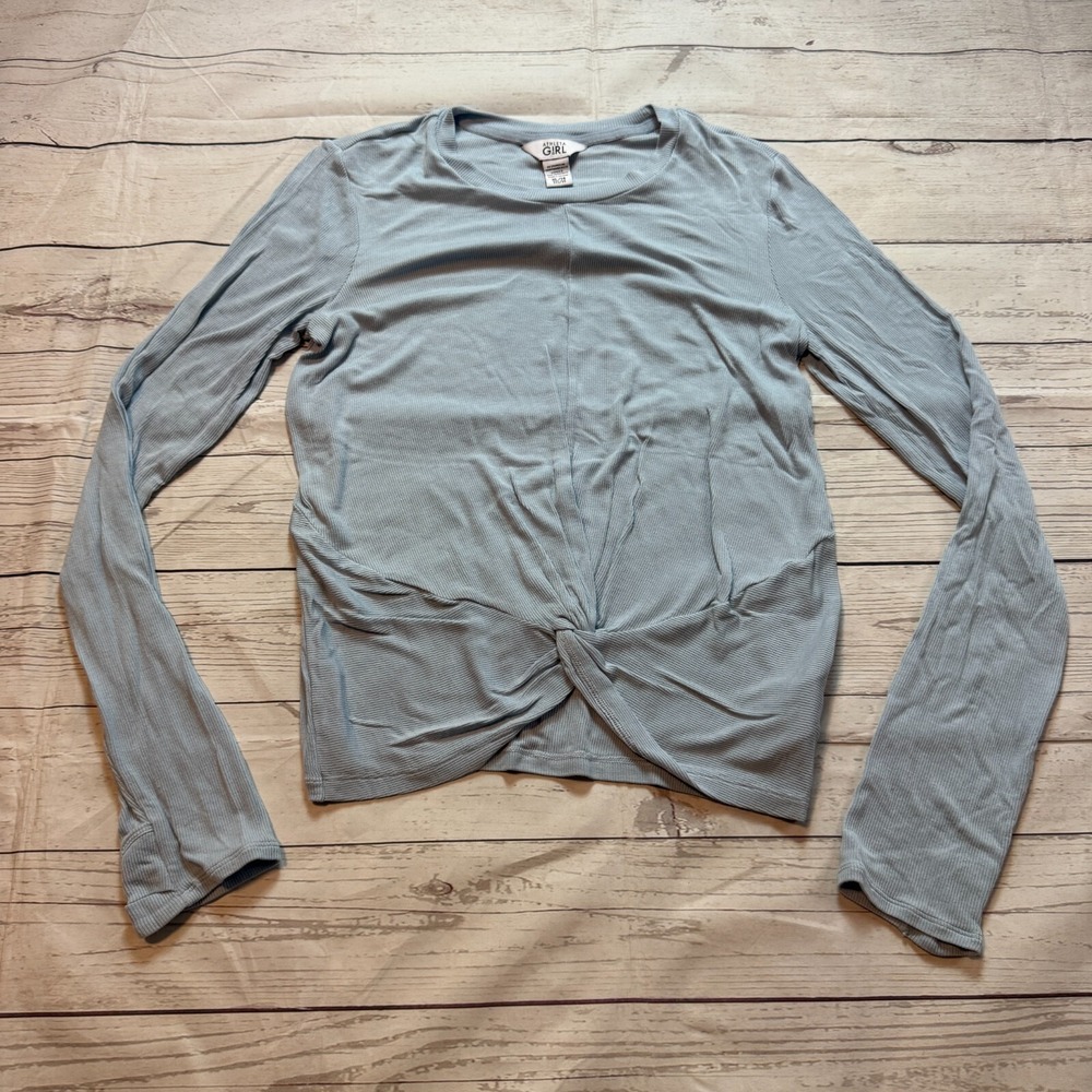 Athleta Girl Long Sleeve Shirt Blue Youth Girls Size XL 14